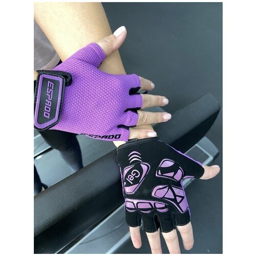 Перчатки для фитнеса Espado/велоперчатки женские/без пальцев/для занятий спортом/для кроссфита