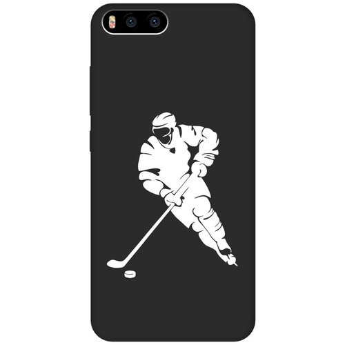 Матовый чехол Hockey W для Xiaomi Mi 6 / Сяоми Ми 6 с 3D эффектом черный матовый чехол hockey w для xiaomi mi 8 сяоми ми 8 с 3d эффектом черный