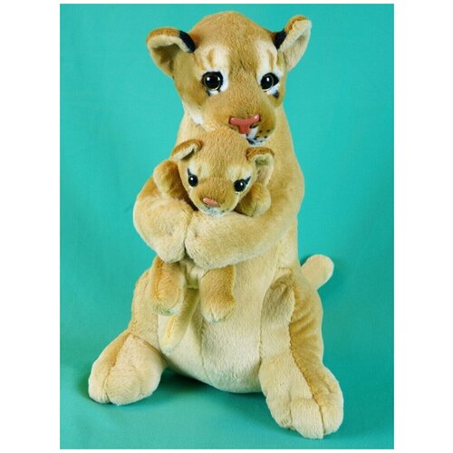 Мягкая игрушка Львица с детенышем 35 см. мягкая игрушка леопард с детенышем реалистичный 96 см