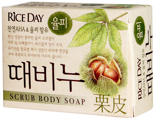 Мыло-скраб для лица и тела с медом и каштаном LION Scrub body soap chestnut, 100 г