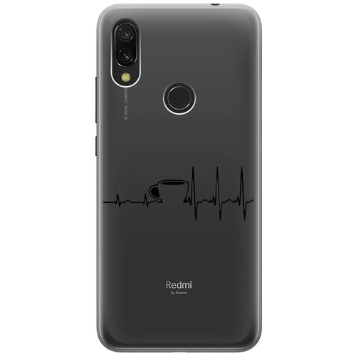 Силиконовый чехол с принтом Coffee Cardiogram для Xiaomi Redmi 7 / Сяоми Редми 7 силиконовый чехол с принтом coffee cardiogram для xiaomi redmi 10c сяоми редми 10с