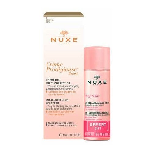 Набор Nuxe Creme Prodigieuse Boost гель-крем 40мл + мицеллярная вода 40мл