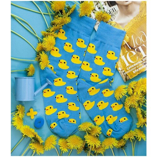 фото Носки unisex st. friday socks желтые уточки, размер 34-37