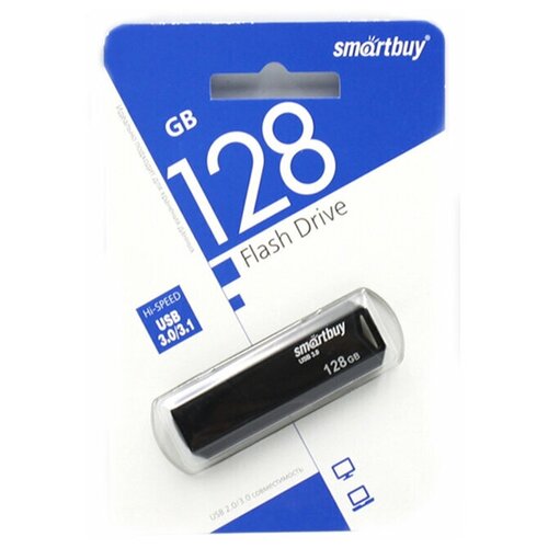 USB-накопитель 3.0 128GB Smartbuy Clue черный usb 8gb smartbuy clue бордовый