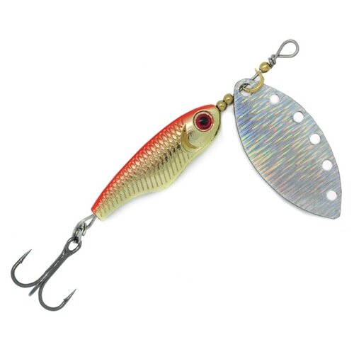 Блесна Mottomo вращающаяся Spin Blade 2+ 8 12 г 100 мм Gold Silver