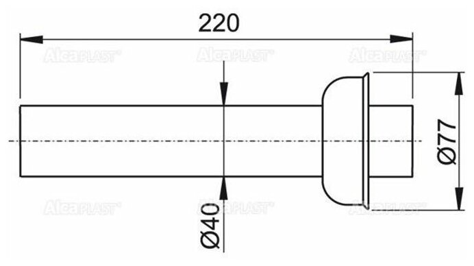 Труба с обрамлением Ø40 AlcaPlast P046 - фотография № 2