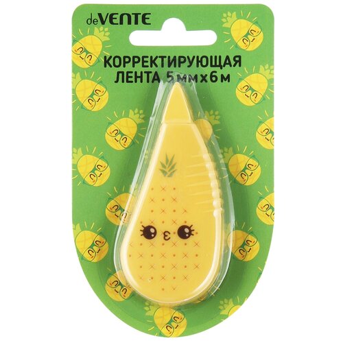 Корректирующая лента 5 мм х 6 м, deVENTE Pineapple, аппликатор, блистер