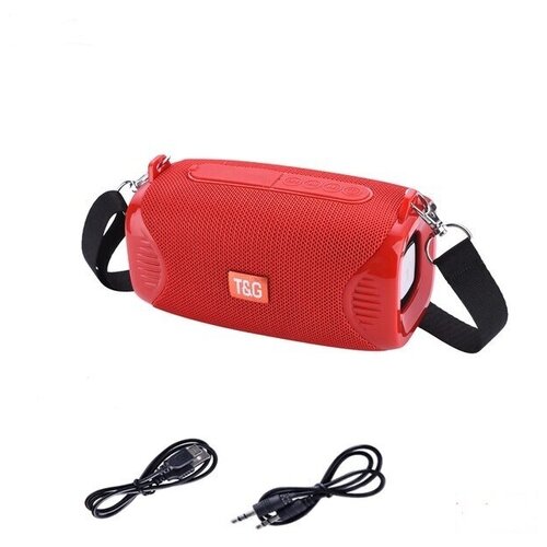 Портативная беспроводная bluetooth колонка TG-532 с ремешком цвет красный 1990₽