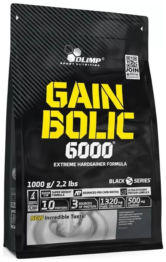 Гейнеры высокоуглеводные Olimp Gain Bolic 6000 (1000 г) Банан