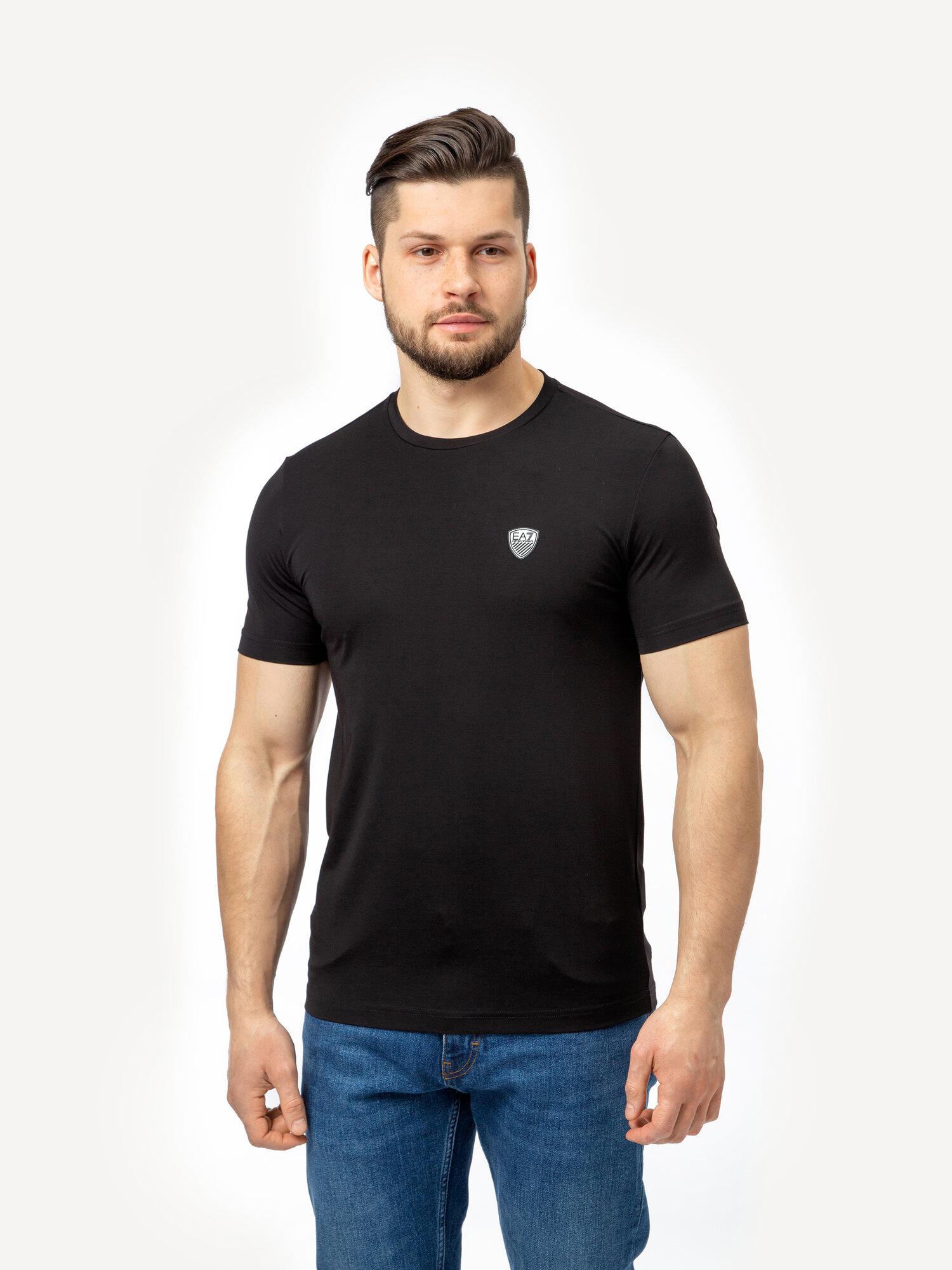 Футболка спортивная EA7 EMPORIO ARMANI, размер S, черный