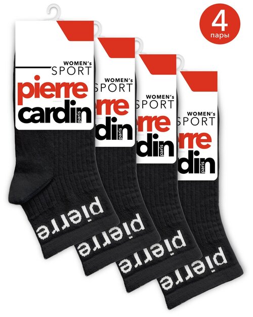 Носки Pierre Cardin, 4 пары, 4 уп., размер 35-37, черный