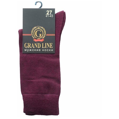 носки grand line размер 41 42 черный Носки GRAND LINE, размер 27, бордовый