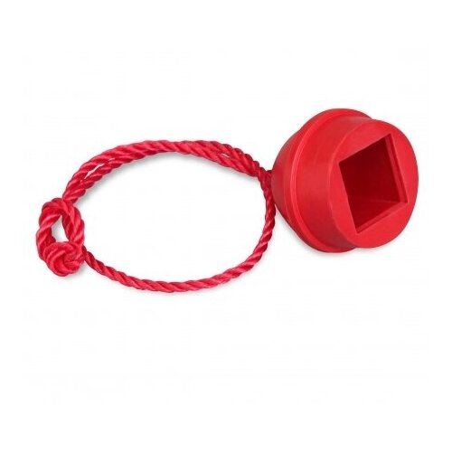 фото Держатель для мела резиновый на шнурке красный