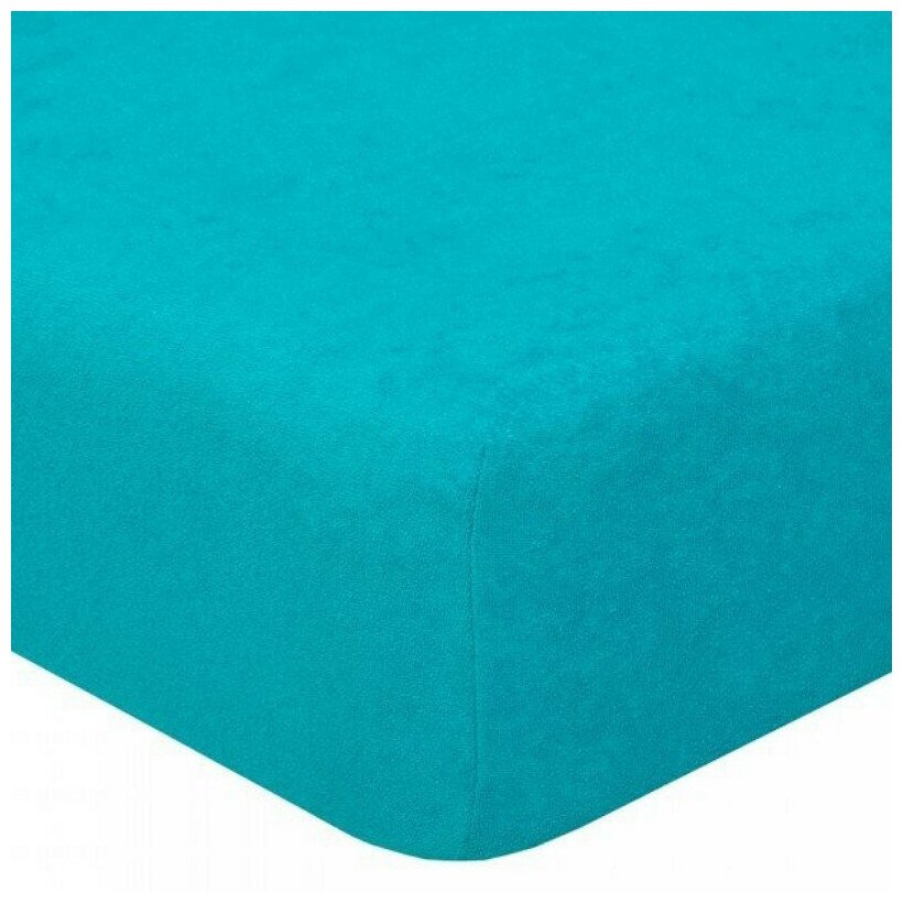 Простыня 160х200 на резинке махровая Незабудка