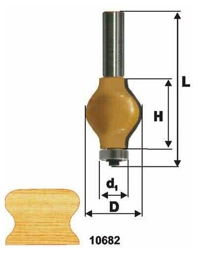 Фреза кромочная фигурная (10682)