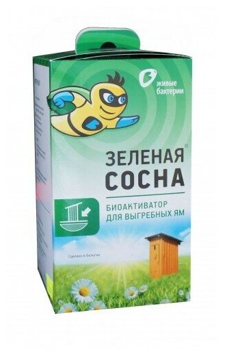 Биоактиватор Зеленая Сосна 300 для дачных туалетов и биотуалетов (12 пакетиков) (Живые бактерии)