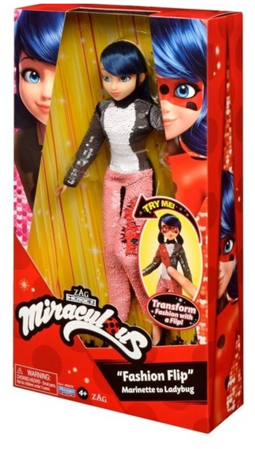Кукла Marinette Fashion Flip LadyBug PlaymatesToys 