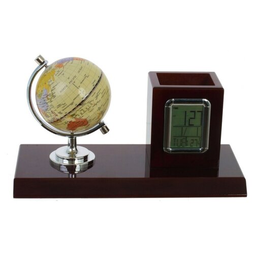 Настольный набор (глобус, карандашница, часы), 26*12*15 см KSM-772352