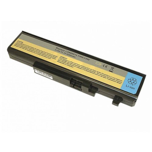 Аккумулятор (Батарея) для ноутбука Lenovo Y450 Y550A (L08S6D13) 5200mAh REPLACEMENT черная аккумуляторная батарея для ноутбука lenovo ideapad g565 l09c6y02 5200mah oem черная