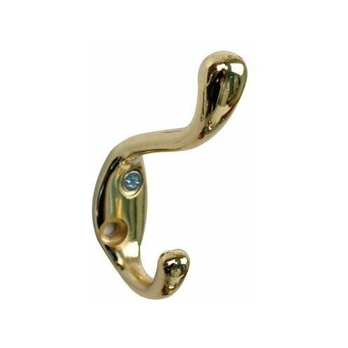 Крючок мебельный 586 двухрожковый алюминий золото CQ586A002GP 249₽