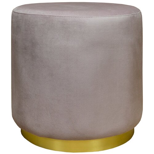 Пуфик BENI 1185 розовый подиум цвета латунь