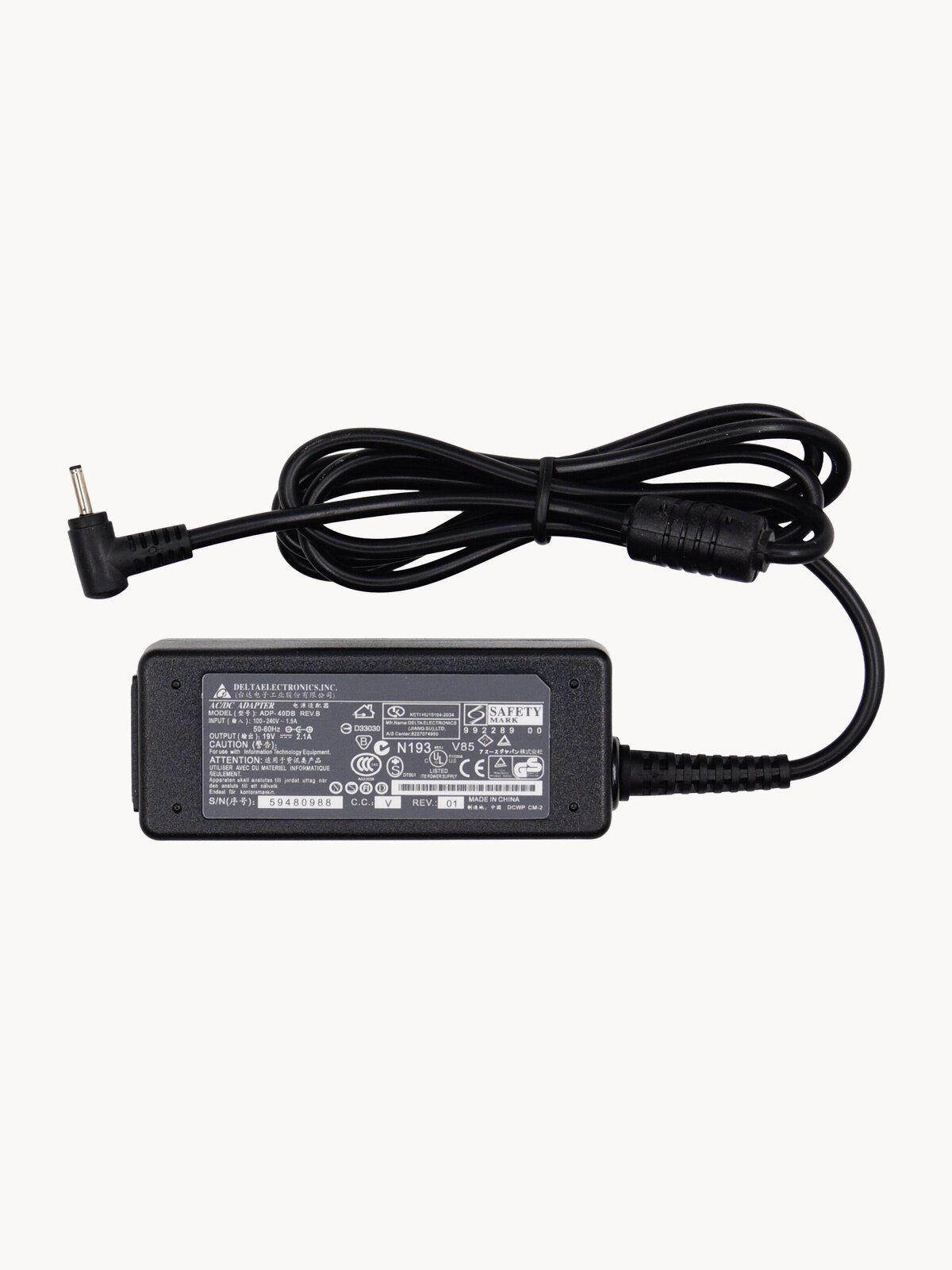 Блок питания для Asus 19V 2.1A / adp-40ph ab N17908 V85, x101ch, 1215n, 1015, 1001px, 1225b (2.5x0.7мм штекер)