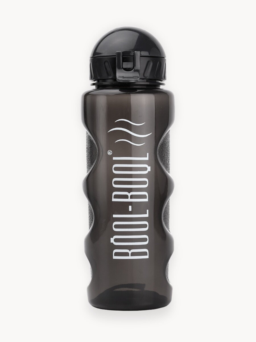 Бутылка для воды и напитков 500 мл, с трубочкой, цвет черный