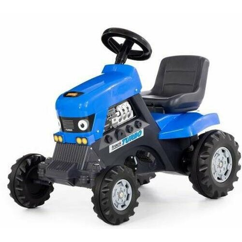 Каталка-трактор с педалями Turbo синий каталка автомобиль с педалями карт