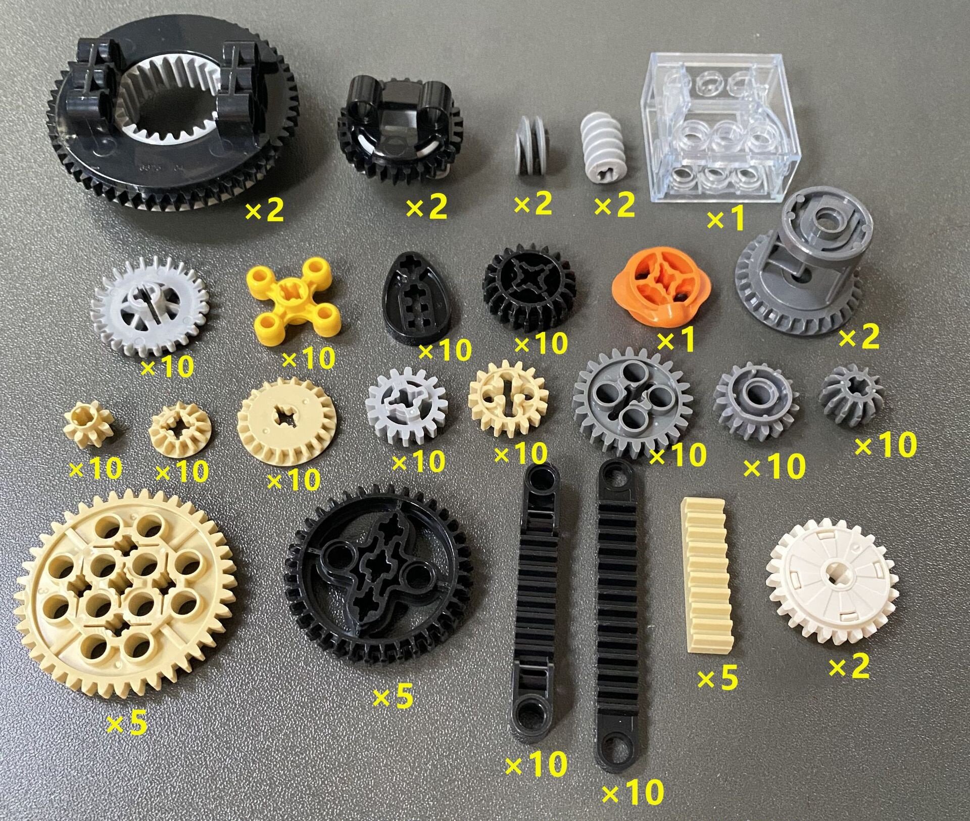 Набор шестеренок, детали для Technic (200 грамм)