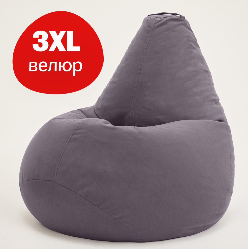 Bean Joy кресло-мешок Груша размер ХXXL мебельный велюр темный ментол