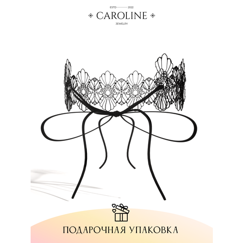 фото Чокер caroline jewelry, длина 30 см, черный