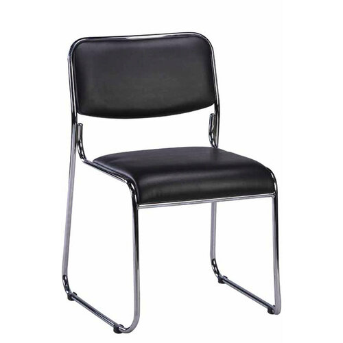 Кресло Everprof Кресло для посетителей Everprof Fix Chrome Экокожа Черный 3900₽