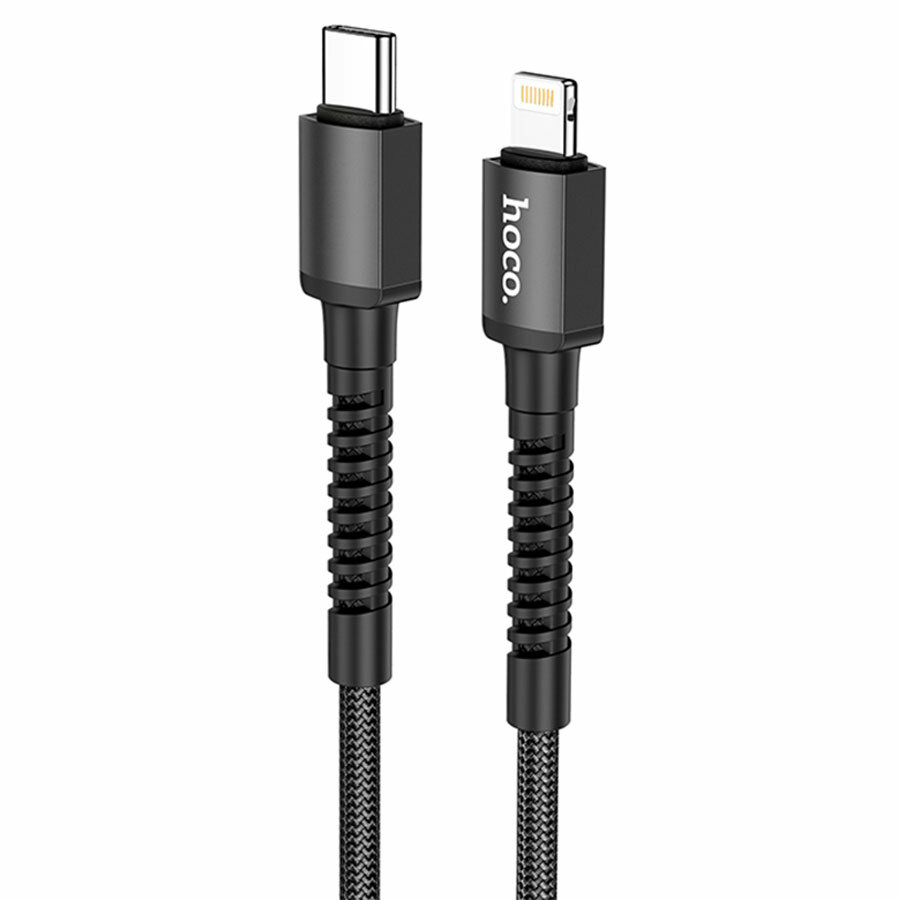 Кабель для айфон USB-C HOCO X71 Especial Type-C - Lightning, 20W, 1 м, черный