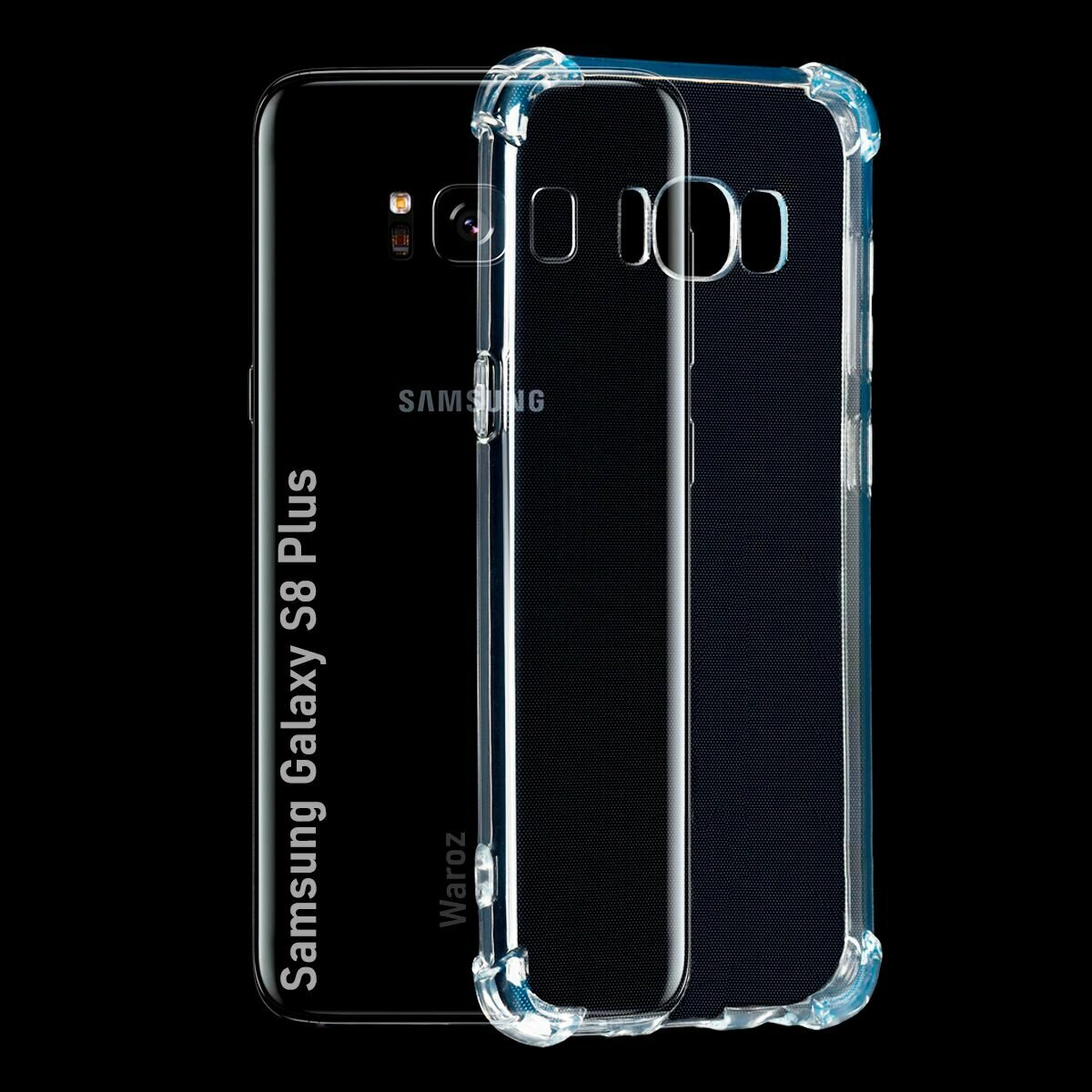 Чехол для смартфона Samsung Galaxy S8 PLUS силиконовый противоударный с защитой камеры, бампер с усиленными углами для телефона Самсунг Галакси С8+ прозрачный