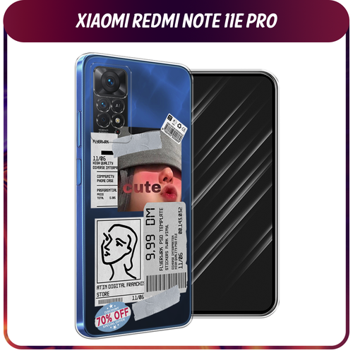 Силиконовый чехол на Xiaomi Redmi Note 11 Pro/11 Pro 5G/11E Pro / Сяоми Редми Нот 11E Про Cute girl collage, прозрачный силиконовый чехол на xiaomi redmi note 11 pro 11 pro 5g 11e pro сяоми редми нот 11e про лиса в очках
