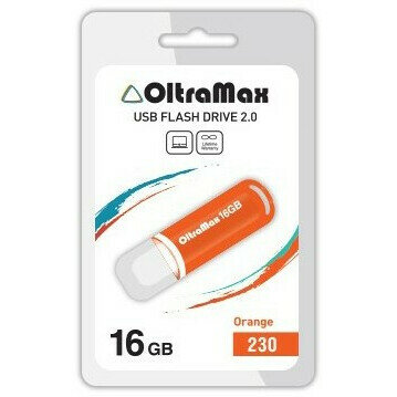 USB Flash накопитель OltraMax 16Gb OltraMax 230 Orange (OM-16GB-230-Orange)