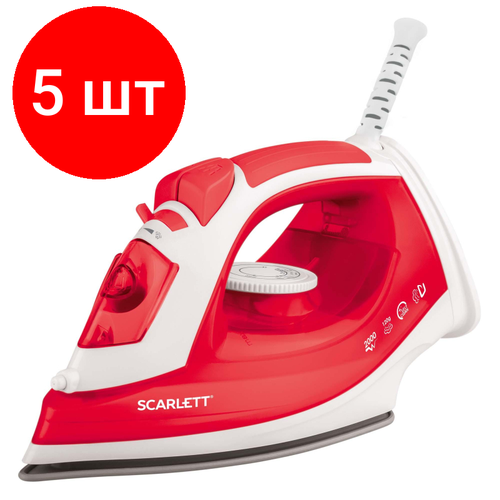 Комплект 5 штук Утюг SCARLETT SC-SI30P15 2000Вт красный 1499800₽