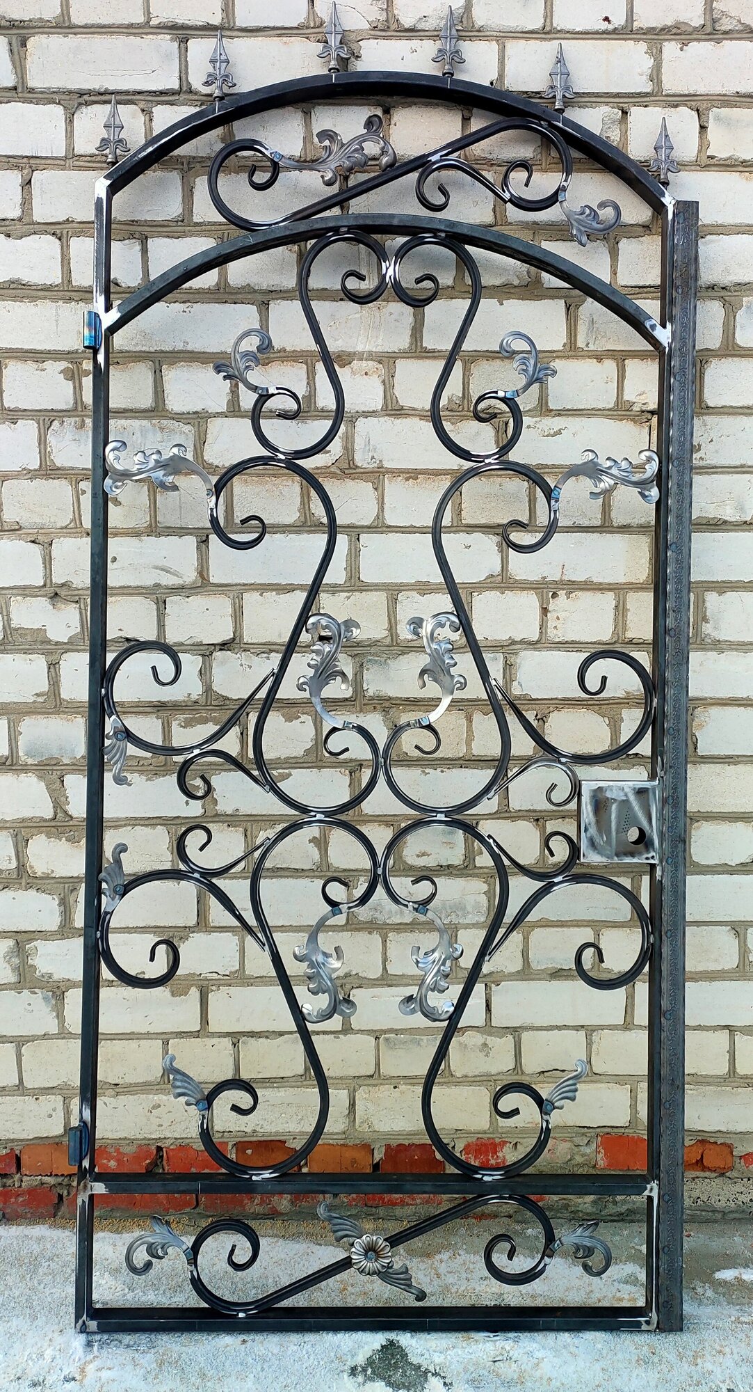 Кованые ворота с калиткой Ворота H-15 - фотография № 3