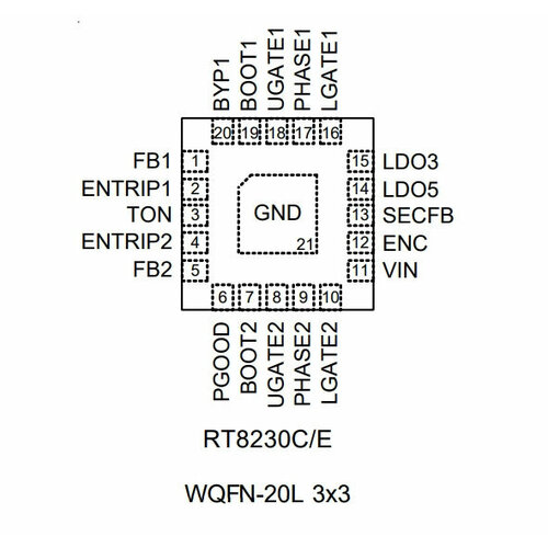 Микросхема RT8230CGQW 2D=