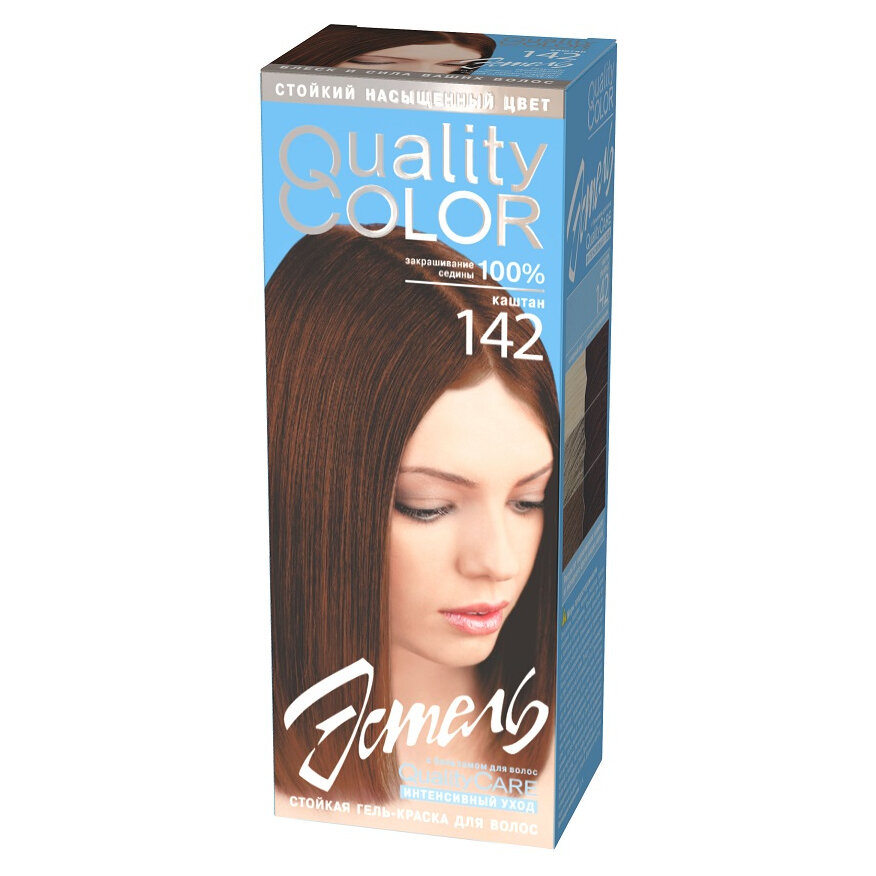 Гель-краска для волос Estel Quality Color, тон: 142 каштан, 115 мл