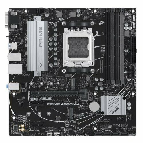 Asus Материнская плата PRIME A620M-A-CSM SocketAM5 AMD A620 2xDDR5 mATX AC 97 8ch 7.1 GbLAN RAID+VGA+HDMI+DP