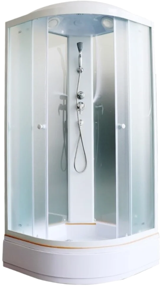 фото Душевая кабина Parly Effect EFМ921 90х90, со средним поддоном, профиль белый, стекло матовое /9145