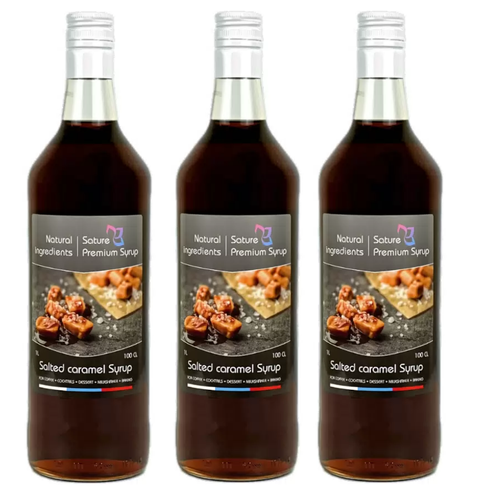 Sature Premium Syrup/ Сироп для кофе и коктейлей Соленая карамель 1 литр