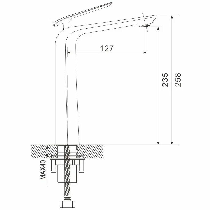 Смеситель для раковины Rose R13 R1311 хром