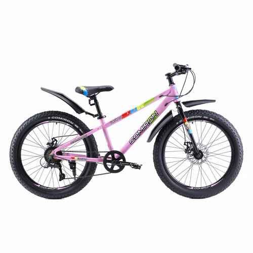 Велосипед горный 24 дюйма подростковый 7-скоростей на рост 135-155см COMIRON FLASH розовый 1900000₽
