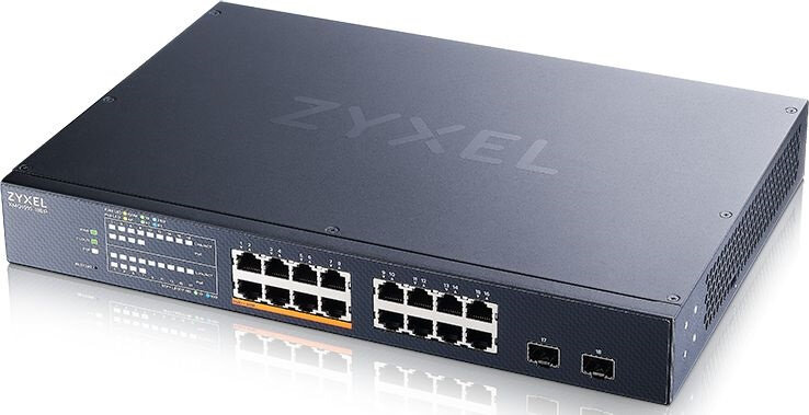 Коммутатор Zyxel XMG1915-18EP-EU0101F (L2+) 16x2.5Гбит/с 2SFP+ 8PoE++ 180W управляемый