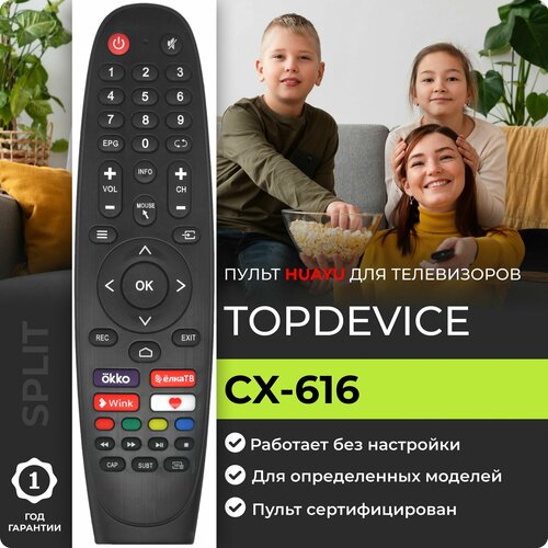 Пульт CX-616 для телевизоров TopDevice черный