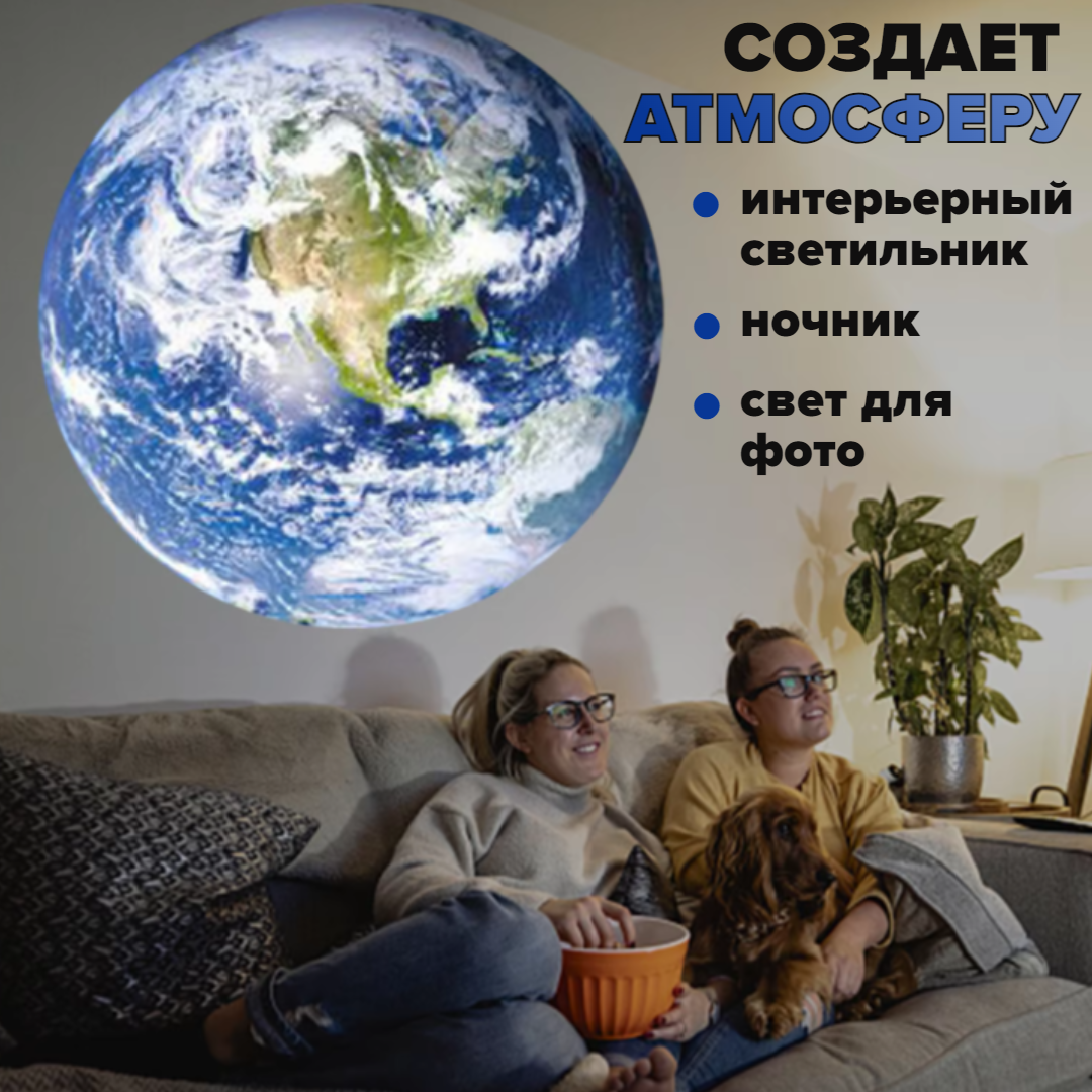 Проектор-ночник "Луна-Земля" — фото 1