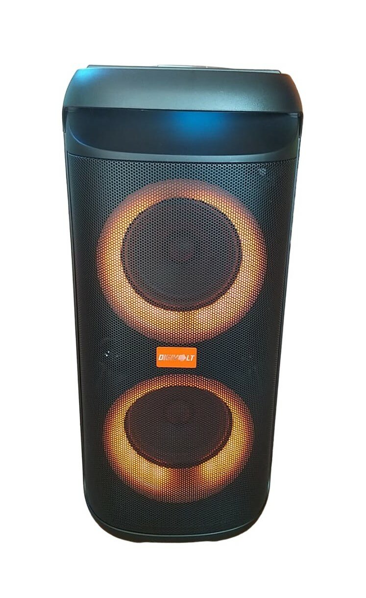Колонка Акустическая Караоке портативная TWS 1221 PmPo 600W Микрофон Пульт Bluetooth USB TF Aux FM Подключение 2-х микр — фото 1
