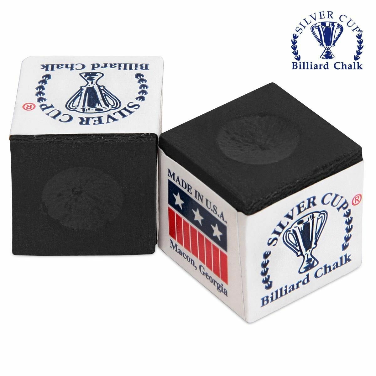 Мел для бильярда Сильвер Кап черный / Silver Cup Black 2 шт.